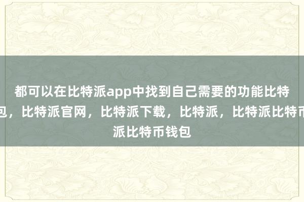 都可以在比特派app中找到自己需要的功能比特派钱包，比特派官网，比特派下载，比特派，比特派比特币钱包