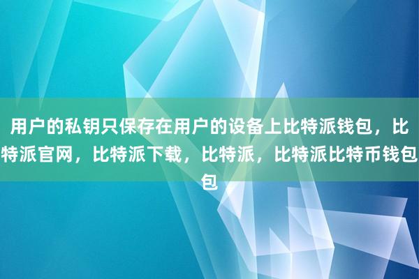 用户的私钥只保存在用户的设备上比特派钱包，比特派官网，比特派下载，比特派，比特派比特币钱包