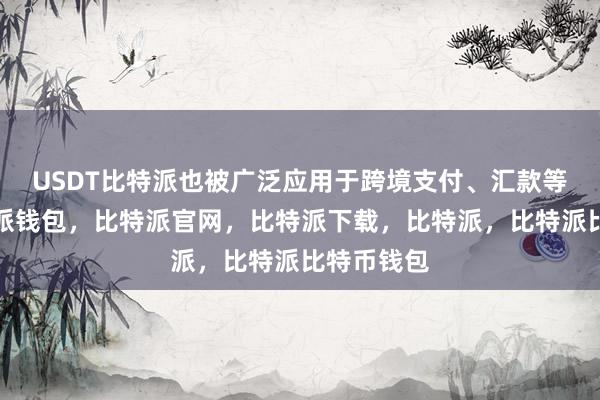 USDT比特派也被广泛应用于跨境支付、汇款等领域比特派钱包，比特派官网，比特派下载，比特派，比特派比特币钱包