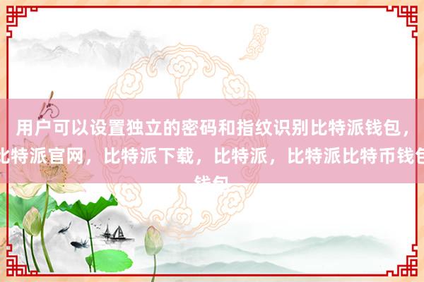 用户可以设置独立的密码和指纹识别比特派钱包，比特派官网，比特派下载，比特派，比特派比特币钱包