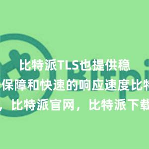 比特派TLS也提供稳定的服务保障和快速的响应速度比特派钱包，比特派官网，比特派下载，比特派，比特派比特币钱包