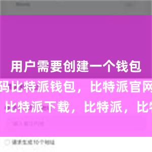 用户需要创建一个钱包并设置密码比特派钱包，比特派官网，比特派下载，比特派，比特派比特币钱包