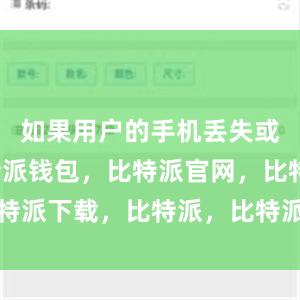 如果用户的手机丢失或被盗比特派钱包，比特派官网，比特派下载，比特派，比特派比特币钱包