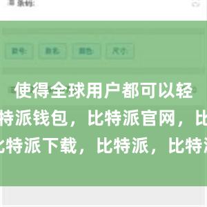 使得全球用户都可以轻松使用比特派钱包，比特派官网，比特派下载，比特派，比特派比特币钱包